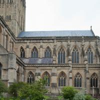 Wells Cathedral - Exterior, chevet, south transept 