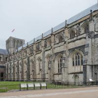 Winchester Cathedral - Exterior, northwest corner elevation 