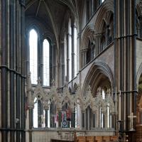 Worcester Cathedral - Interior, chevet looking at northeast trasept  