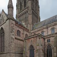 Worcester Cathedral - Exterior, lantern tower, northwest corner elevation 
