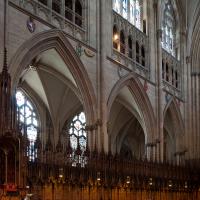 York Minster - Interior, chevet, south choir stall