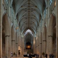 York Minster - Interior, nave looking east 
