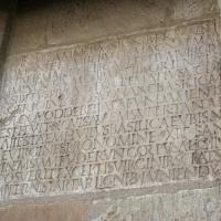 St. Ursula - Detail: Inscription describing foundation by Clematius