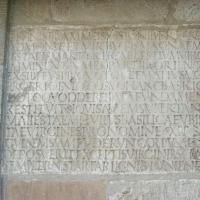 St. Ursula - Detail: Inscription describing foundation by Clematius