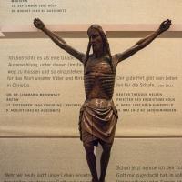 St. Ursula - Detail: Wooden crucifix in chapel for victims of the Holocaust