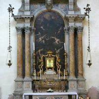 San Pietro di Castello - detail: side altar with paintings “Holy Father in Glory”by Tizianello and “Virgin and Child”