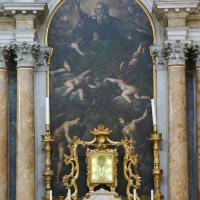 San Pietro di Castello - detail: side altar with paintings “Holy Father in Glory” by Tizianello and “Virgin and Child”