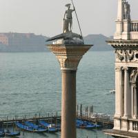 Palazzo Ducale - view of column on Piazzetta San Marco from Palazzo Ducale