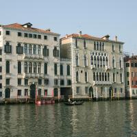 Grand Canal - view of the Palazzo Bernardo and neighboring buildings from across the Grand Canal