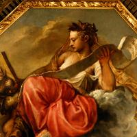 Wisdom - Painting of Wisdom or History by Titian, c. 1560, on ceiling of vestibule