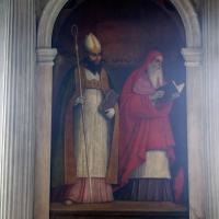 Saints Augustine and Jerome - St. Jerome and St. Augustine by Girolamo da Santacroce