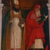 Saints Augustine and Jerome - St. Jerome and St. Augustine by Girolamo da Santacroce
