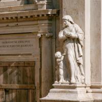 Abbazia della Misericordia - detail: sculpture on facade