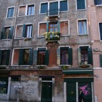 Central Venice - view of building along street in Central Venice (Rialto or San Polo)