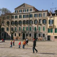 Central Venice - view of building on western side of Campo San Polo