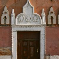 Riva degli Schiavoni - detail: embellished door along Riva degli Schiavoni