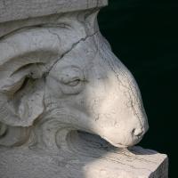 Riva degli Schiavoni - detail: ram’s head, architectural detail along Riva degli Schiavoni