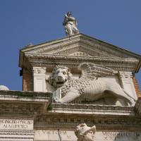 Arsenale Gate - detail of arch entrance; Lion of St. Mark and Justice