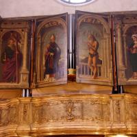 San Giovanni Crisostomo - detail: painted panels above entrance