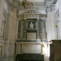San Giorgio Maggiore - detail: side altar, bust and dedication