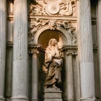 Santa Maria del Giglio - detail: sculpture of Iomaria Barbaro, facade
