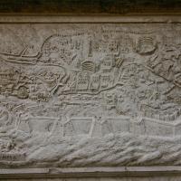 Santa Maria del Giglio - detail: sculptural relief of Rome, facade