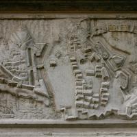 Santa Maria del Giglio - detail: sculptural relief of Corfu, facade