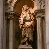 Santa Maria del Giglio - detail: Sculpture of Io Maria Barbaro, facade