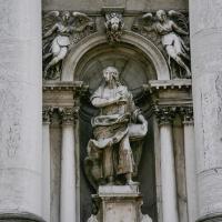 Santa Maria della Salute - Detail of statue of St. John in niche
