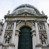Santa Maria della Salute - detail: sculpture in niche, facade