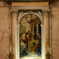 Cornaro Chapel - detail: altarpiece, Communion of Santa Lucia