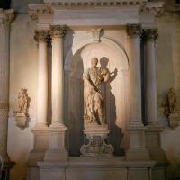 Scuola Grande di San Rocco - detail: sculpture in lower hall, altar side