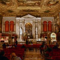 Scuola Grande di San Rocco - view of altar, grand hall