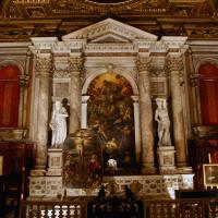Scuola Grande di San Rocco - detail: altar, grand hall