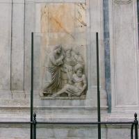 Scuola Grande di San Marco - detail: sculptural relief of Healing of Sant’Aniano, facade
