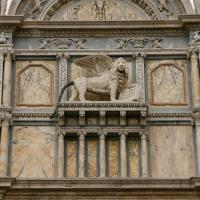 Scuola Grande di San Marco - detail: sculpture of lion passant