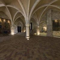 Abbaye de Royaumont - Interior: refectory