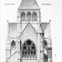 Église Saint-Léger-Sainte-Agnes d'Agnetz - Transverse elevation of the main facade