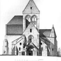 Église Saint-Vaast d'Angicourt - Exterior, western frontispiece elevation