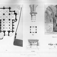 Église Saint-Vaast d'Angicourt - Floorplan and drawings (plate 36)