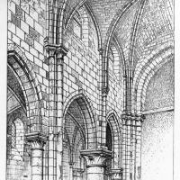 Église Saint-Vaast d'Angicourt - Drawing of nave vaults