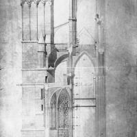 Cathédrale Saint-Pierre de Beauvais - Drawing of buckled pier, by Sauvageot, 1887