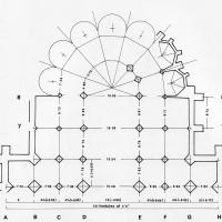 Cathédrale Saint-Pierre de Beauvais - Plan of choir showing dimensions and modular relationships