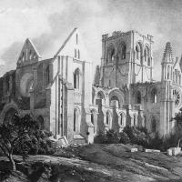 Église Saint-Yved de Braine - Saint-Yved vers 1820, Lithographie de Dauzats