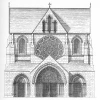 Église Saint-Yved de Braine - Western frontispiece drawing