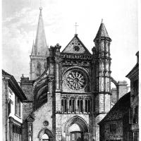 Église Saint-Étienne de Brie-Comte-Robert - Exterior, drawing of the western frontispiece
