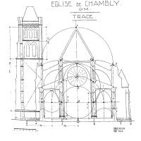 Église Notre-Dame de Chambly - Transverse section with diagrams