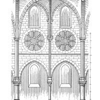 Église Saint-Martin de Champeaux - Interior elevation of the nave