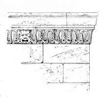 Abbaye de Chelles - Drawing, cornice detail