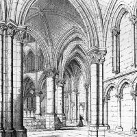 Église Notre-Dame-en-Vaux de Châlons-en-Champagne - Interior, perspective drawing of the ambulatory